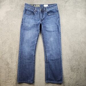 Y2K TK Axel Slim Boot Jeans Men 34x34 Blue Mid Rise Stretch Denim Cowboy Western